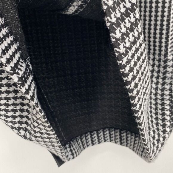 DKNY Faux Leather Wrap Houndstooth Sleeveless Dress‎ Sheath MIDI Black White 2 - Picture 10 of 14